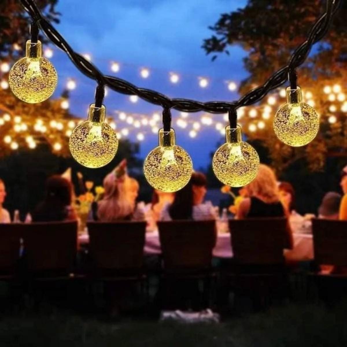 Вулична гірлянда від мережі 20 Led, 5 м, Білий/LED гірлянда кульки на дерево/Гірлянда світлодіодна