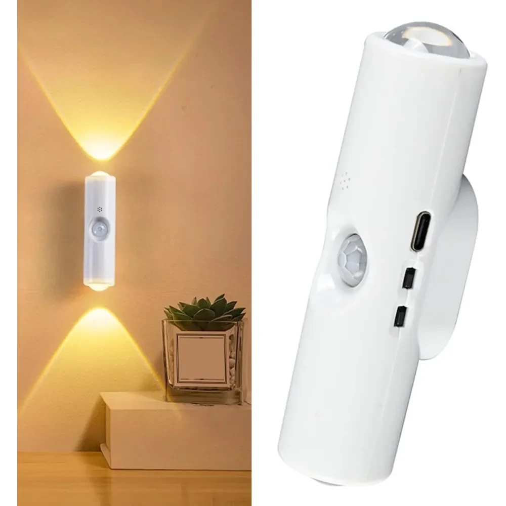 Настінна LED-лампа NS-02 • Декоративний RGB-світильник NS-02 з датчиком руху для інтер’єрного підсвічування