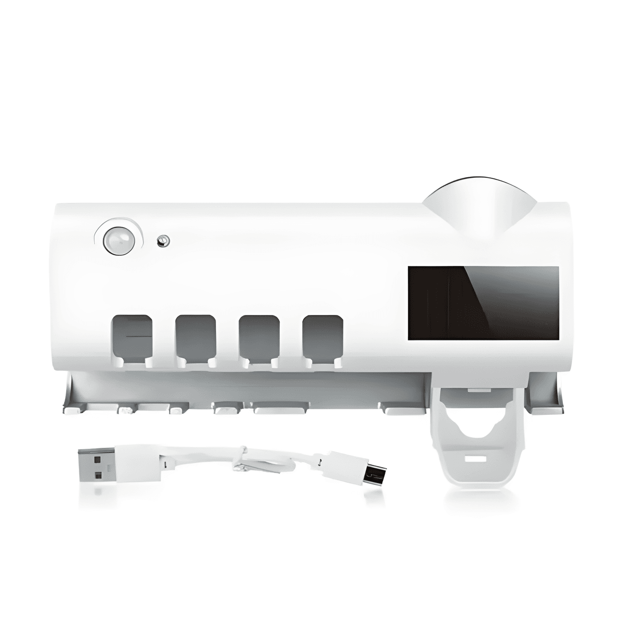 Тримач зубних щіток Brush Sterilizer, Білий/Діспенсер для зубної пасти/Уф стерилізатор