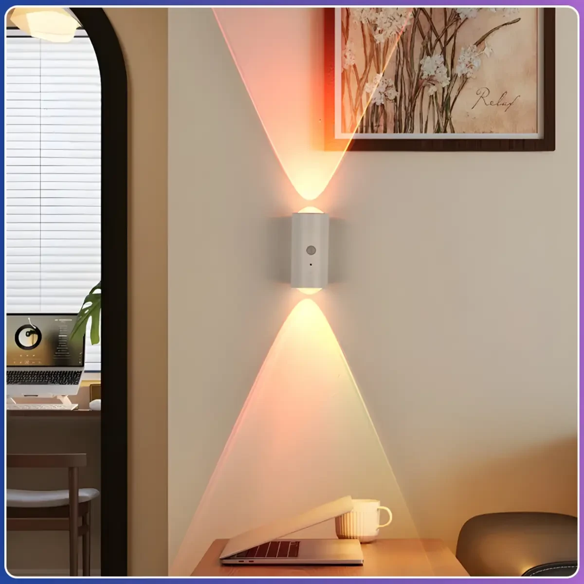 Настінна LED-лампа NS-01 Світлодіодний світильник NS-01 RGB з датчиком руху та пультом керування