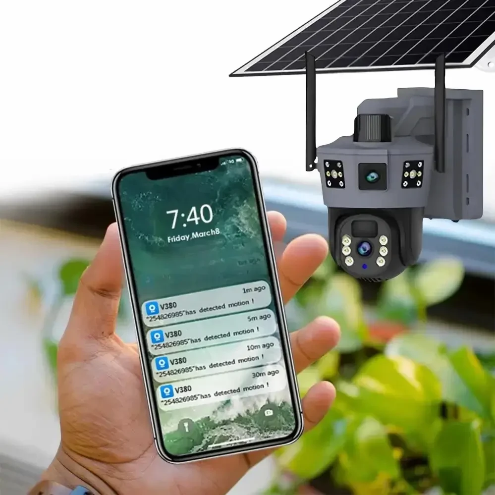 360° Вулична IP-камера TP18 4G Solar PTZ з автономним живленням і SIM-карткою, 6 МП, чорна