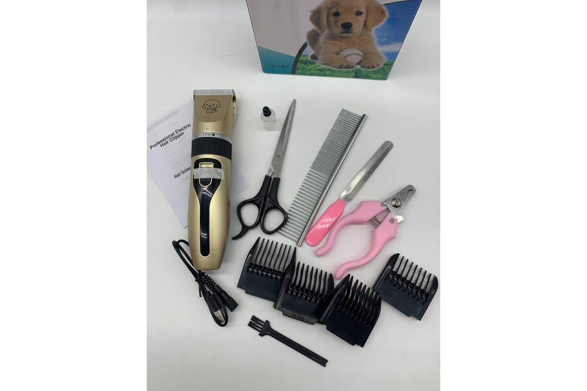 Машинка для стриження собак і кішок Pet Grooming Hair Clipper Kit тример для собак, набір для грумінгу