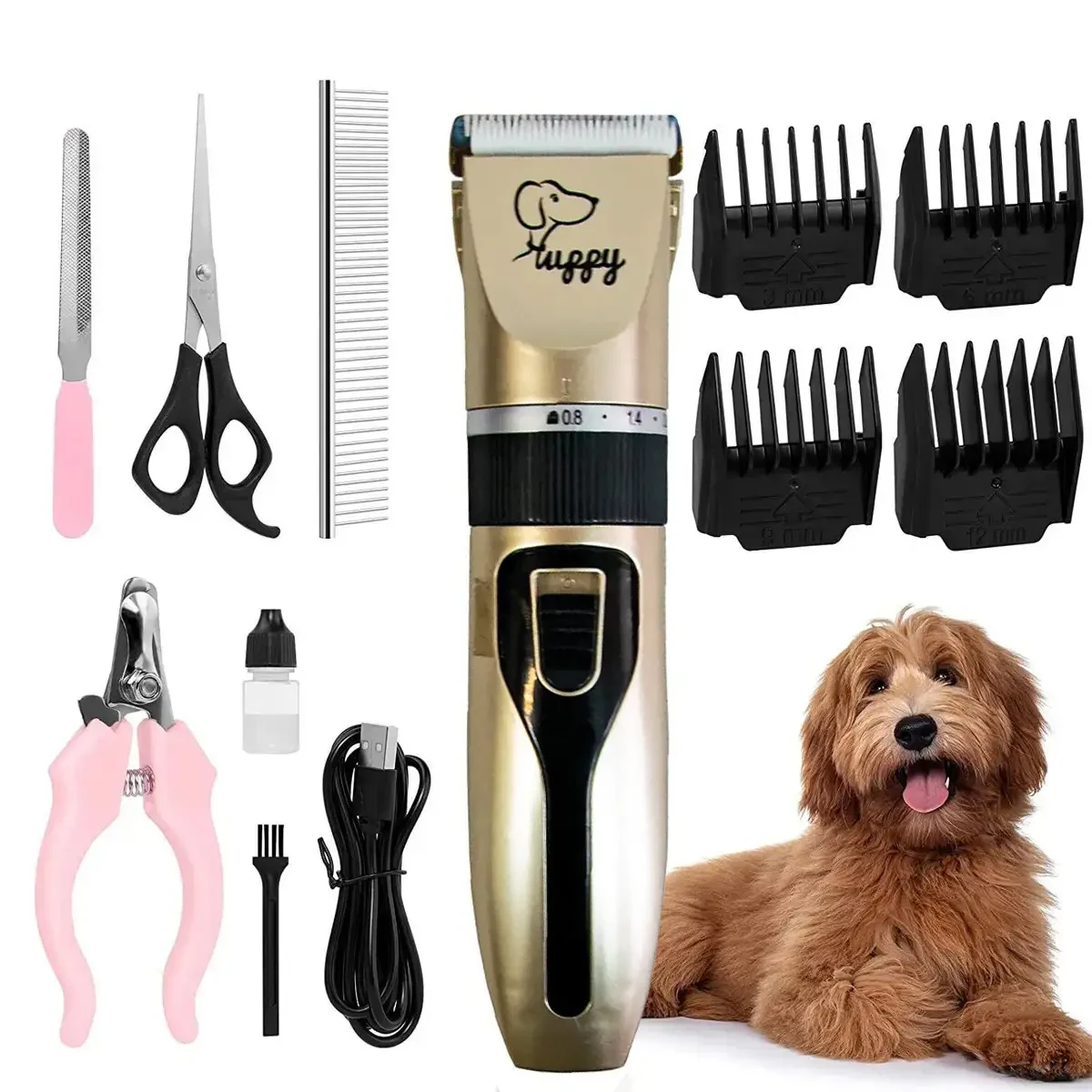 Машинка для стриження собак і кішок Pet Grooming Hair Clipper Kit тример для собак, набір для грумінгу