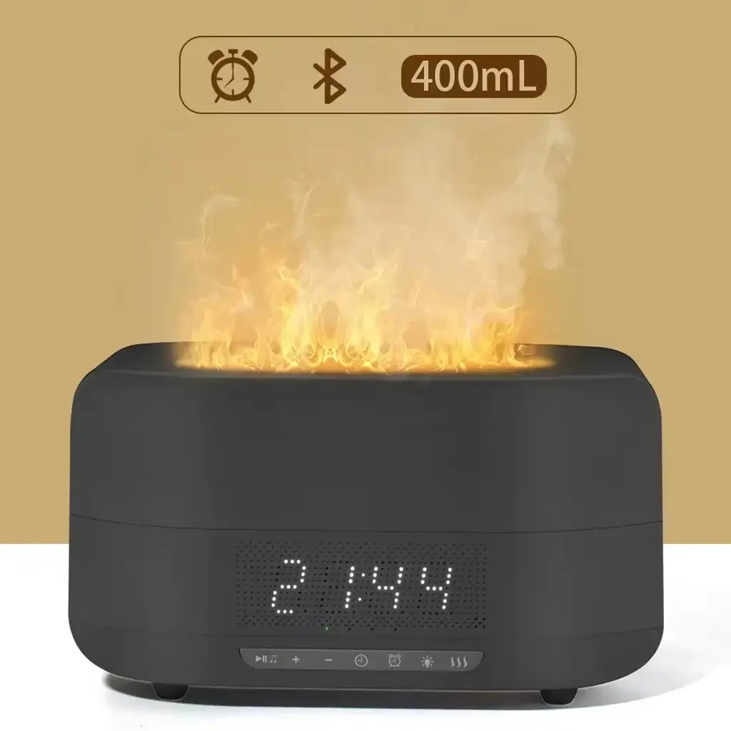 Зволожувач повітря нічник з ефектом полум’я Bluetooth колонка