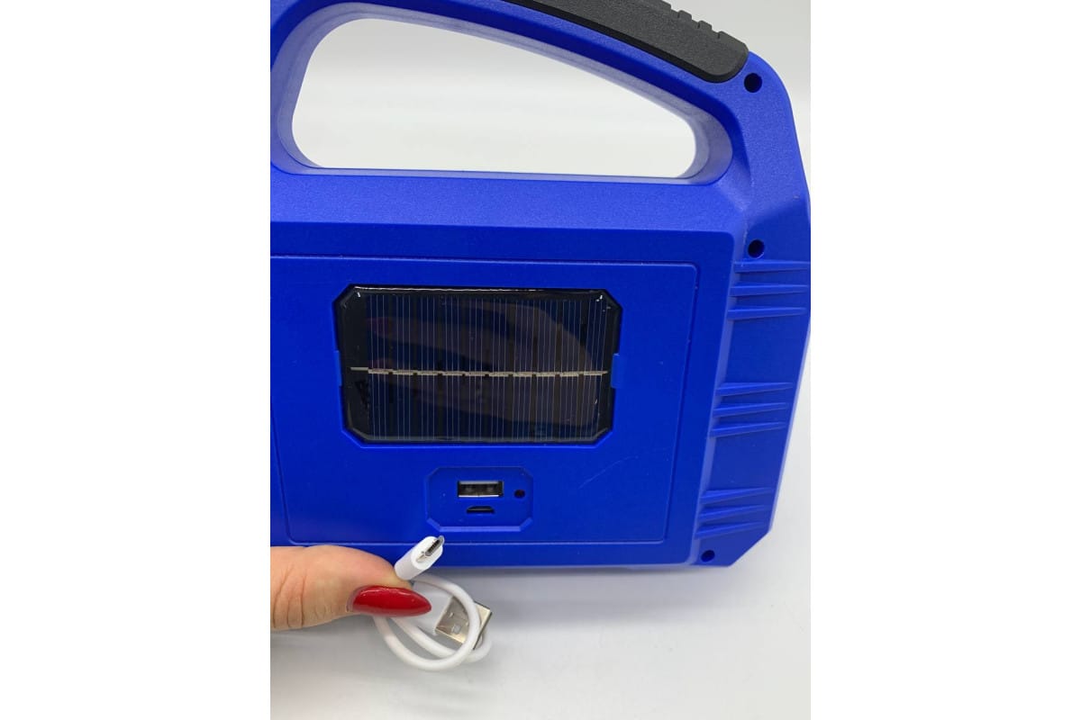 Ручний ліхтар із сонячною батареєю 5Вт, PowerBank, USB, DIZ-2209-3