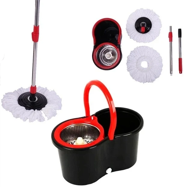 Комплект швабра з турборежимом і відром Spin Mop 360 10 л набір для прибирання та миття підлоги