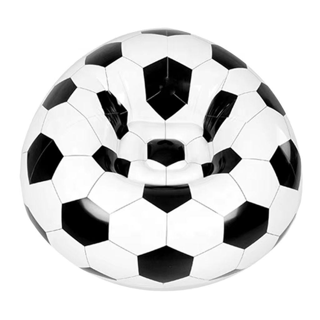 Надувне крісло з насосом 110x110x85см, Чорно-Білий / Надувне крісло-мішок
